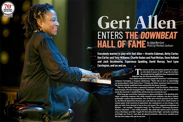 Geri Allen Enters the Downbeat Hall of Fame